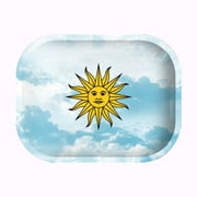 Rolling Tray “Sun Face in Clouds” 5.5” x 7" Tobacco Smoke Accessories - Tray God