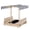Blue, variant on Kids Wooden Sandbox with Two Plastic Boxes, Foldable Bench Seat, Waterproof Cover, Bottom Liner, Storage Space for Outdoor Play, Natural
