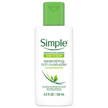 Simple Kind to Skin Face Moisturizer Replenishing Rich 12-Hour Moisturization for All Skin Types, 4.2 fl oz