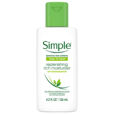 Simple Replenishing Rich Facial Moisturizer, 4.2 (Best Face Moisturizer For Dry And Sensitive Skin)