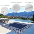 thumbnail image 5 of Navy Blue Indoor Outdoor Rugs 4x6 Ft, Boho Diamond Pattern Border Rustic Southwestern Outdoor Patio Rugs Mat Washable Outside Area Rugs Carpet for Porch Deck RV Camping Pool Balcony Backyard, 5 of 9