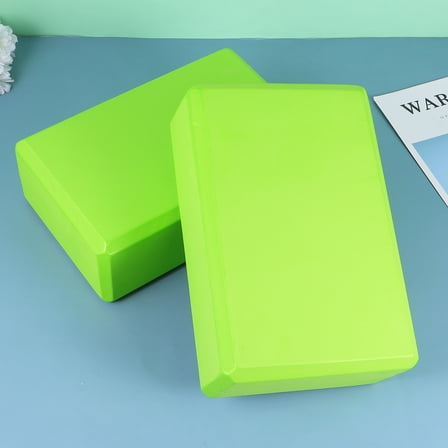Worgeous EcoFriendly Green Yoga Block for Home Use Lightweight Durable Foam Yoga Brick 3PCS Set