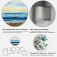 thumbnail image 5 of Designart 'Ocean Waves At Sunrise' Nautical & Coastal Circle Metal Wall Art 36x36 - Disc of 36, 5 of 5
