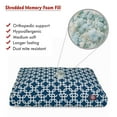 thumbnail image 4 of Majestic Pet | Links Shredded Memory Foam Rectangle Pet Bed For Dogs, Removable Cover, Navy Blue, Small, 4 of 6