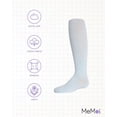 thumbnail image 6 of MeMoi Girls Ultra-Soft Opaque Pima Cotton-Rich Mini-Ribbed Sweater Tights - Girls - Female, 6, Light Blue, 6 of 12