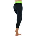 thumbnail image 5 of ToBeInStyle Women's Comfy Capri Yoga Pants with Criss-Cross Design, 5 of 7