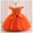 thumbnail image 2 of Toddler Girls Pageant Party Sequin Dress Ruffle Wedding Ball Gown, 2 of 4