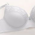 thumbnail image 5 of Push Up Bras for Women Add 2 Cups Sexy Lace Cleavage Extra Padded Plunge Bra Underwire White 46, 5 of 5