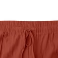 thumbnail image 6 of yillto Men's Cotton Linen Capri Pants Summer Lightweight 3/4 Baggy Pant Drawstring Waist Beach Pants with Pockets, 6 of 7