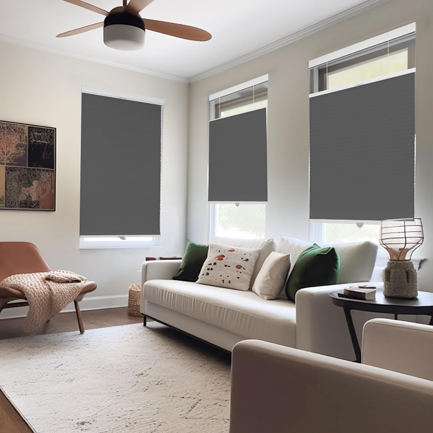 Chicology Steel Light Filtering Cordless Top Down Bottom Up Cellular Shades 51.25 in. W x 48 in. L