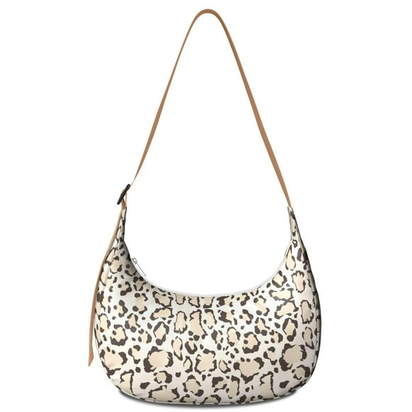Cheetah Leopard Print Adjustable Strap Crossbody Bag for Women Textured Animal Pattern Corduroy Purse Fashionable Shoulder Bag for Travel Office or On-the-Go Use