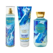 Bath and Body Works Saltwater Breeze 3 Piece Bundle - Fragrance Mist - Body Cream - Shower Gel - Full Size