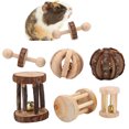 thumbnail image 1 of Juguetes para mascotas Chinchilla Hamster Roller Rat Mastica Juguetes Juguete de madera hecho a mano para Chinchilla Hamster o Rata 6 piezas ANGGREK Otros, 1 of 8