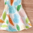 thumbnail image 6 of CUZIBR Girls Baby Jumpsuits Outfits Easter Bunny Print Colorful Ribbed Summer Flared Pants Suspenders Playwear Cute Overalls Romper Holiday Onesies Bell Bottoms Dailywear,Green,18-24 Months, 6 of 9