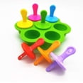 thumbnail image 3 of 7 Ice Cream Molds Silicone Ice Lolly Ice Lollipop on Handle Set Popsicle Molds Set, 3 of 4