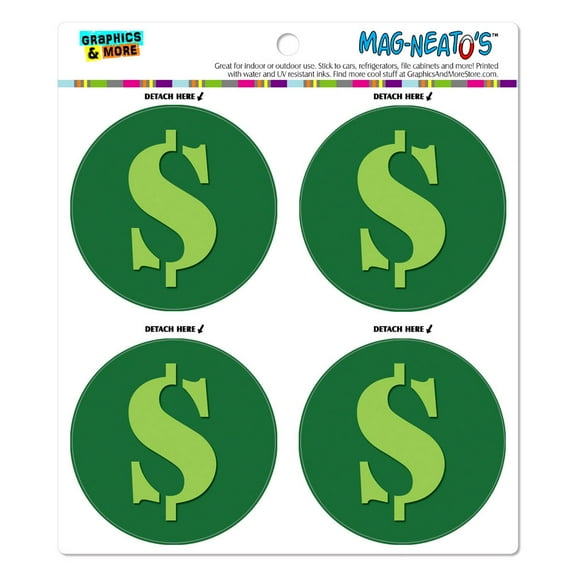 Dollar Sign Money MAG-NEATO'S(TM) Car/Refrigerator Magnet Set