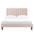 thumbnail image 5 of Modway Furniture Full Bed, Soft Pink Vertically Tufted Headboard, Wood Legs, 5 of 10