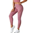 thumbnail image 3 of Arlun Athletic Leggings for Women Stretch High Waisted Mesh Yoga Tights Running Compression Tummy Control Ankle Pants Comfort Breathable Pant Pink XL, 3 of 5
