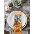 thumbnail image 2 of Thanksgiving Cloth Napkins Set of 6 Reusable Dinner Napkins, Orange Maple Leaf Pumpkin Harvest Fall Cocktail Napkin Washable Table Napkins for Wedding/Holiday Party/Baby Shower 20"x20", 2 of 7
