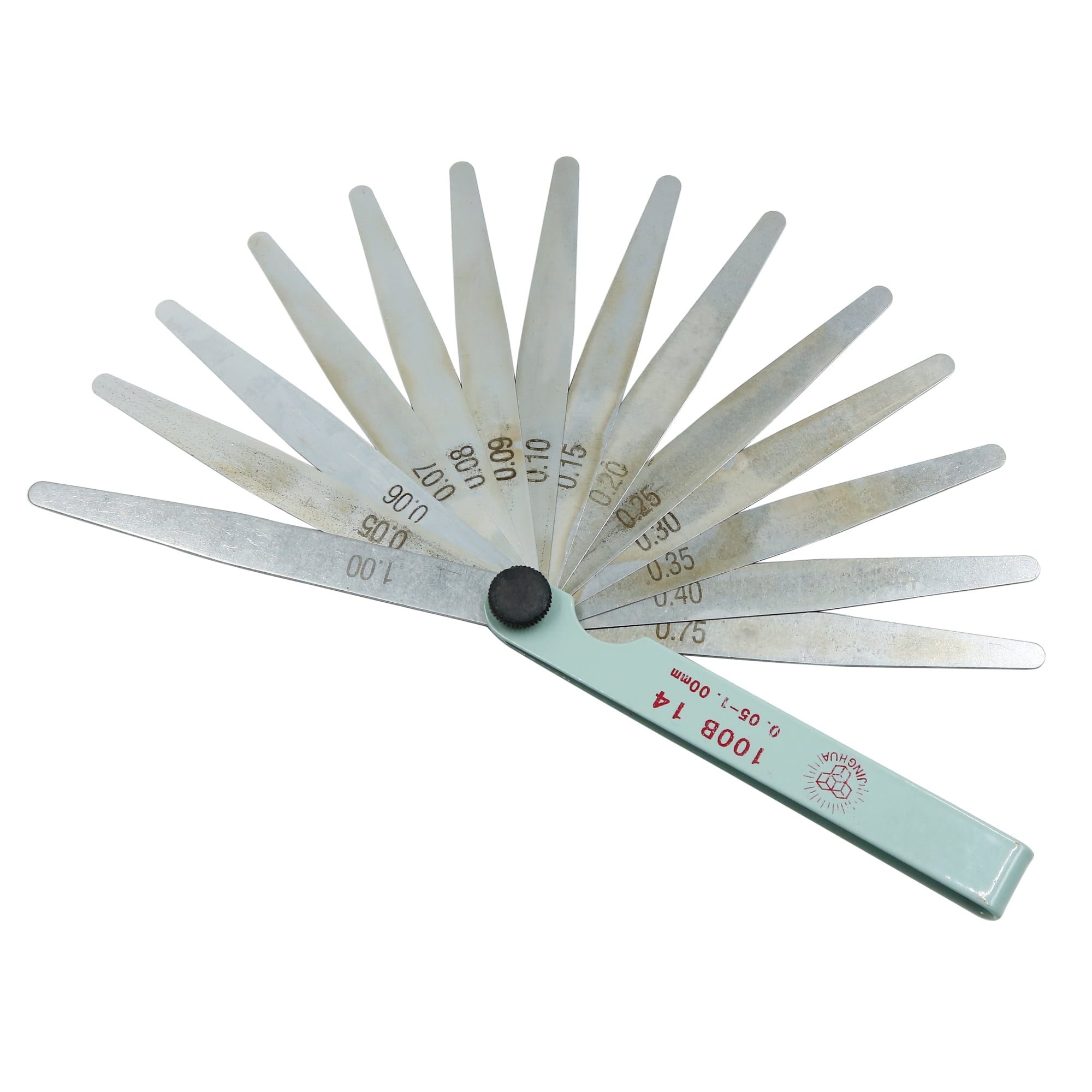 0.051mm 14 Blade Master Feeler Gauge Car Spark Plug Metric Measuring