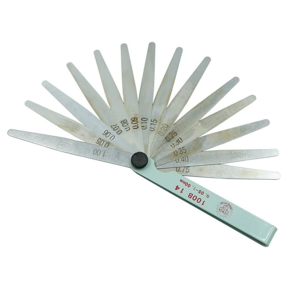 0.05-1mm 14 Blade Master Feeler Gauge Car Spark Plug Metric Measuring Tool