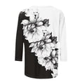thumbnail image 5 of Kezqiaxn Womens Plus Size Tops Summer 3/4 Sleeve Crew Neck Loose Shirts Cute Dressy Casual Clothing Business Work Blouse, 5 of 5