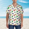 thumbnail image 2 of Rateoe Cartoon Sea Turtle Pattern Men’s Hawaiian Shirt – Short Sleeve Button-Down Tropical Beach Shirt, Lightweight & Breathable Casual Aloha Shirt with Pocket,Medium, 2 of 7