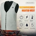 thumbnail image 3 of V-Neck Heated Vest, Electric Thermal Shirt for Men & Women, 3 Speed Temp Heating Vest Waterproof Heated Jacket Vest, 5 Heated Zones Waistcoat for Camping Fishing Outdoor Cycling, 3 of 8
