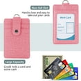 thumbnail image 4 of FloreceBien 2pcs PU Leather Badge Holder, Vertical ID Card Holders with ID Window, Work Name Card Badge case, 4 of 5