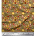thumbnail image 1 of Soimoi Cotton Cambric Fabric Vegetable,Burger & Pizza Food Print Fabric by The Yard 56 Inch Wide, 1 of 1