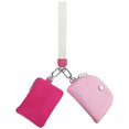 thumbnail image 1 of Mini cartera con cremallera alrededor de la muñeca Mini bolsillo para monedas Tarjetero sólido Bolso pequeño, 1 of 2