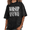 7-Black, variant on Women's Worn Block Font Dual Thin Outline Cross Christian Spiritual Quote Graphic Washed Short Sleeve T-Shirt Tops