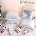 thumbnail image 5 of Unique Bargains 4 Pack Sequins Decorative Throw Pillow Cover 18" x 18" Silver, 5 of 8