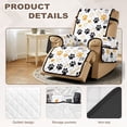 thumbnail image 5 of SCRAWLGOD Paw Heart Print Recliner Chair Cover Washable Breathable Recliner Chair Cover with Pocket Non Slip Anti Scratch Reclining Slipcover for Dogs, 5 of 7
