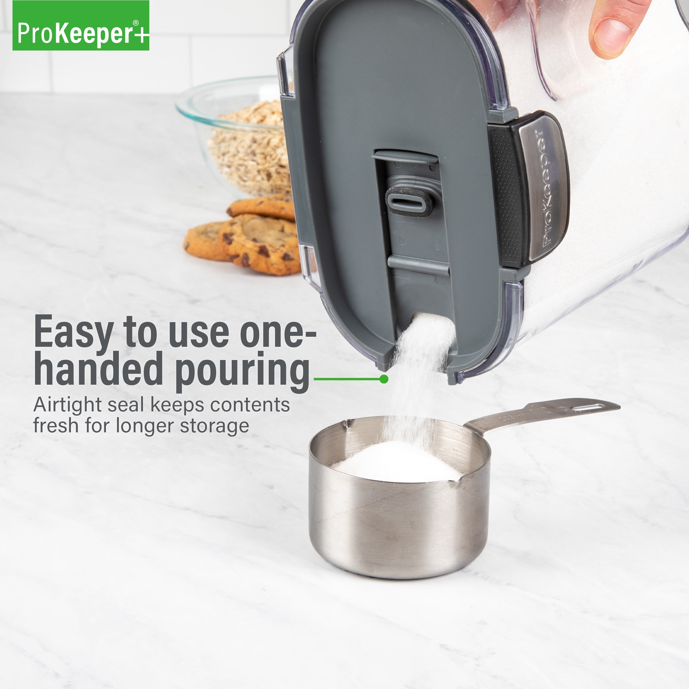 ProKeeper+ 9-Piece Baker's Storage Container Set with Airtight Seal for Pantry Organization