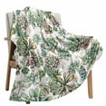 thumbnail image 2 of Fleece Blanket Summer Multi-meat Plants Blankets, Soft Cozy Warm Flannel Throw Blanket, Watercolor Botanical Blanket for Bed Couch Sofa,30x40In, 2 of 9