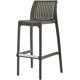 thumbnail image 4 of Milos Bar Stool, Set de 2, Taburete Inyectado en Polipropileno,Fibra de Vidrio,Protección UV, Altura 75cm, Apilable, Respaldo y Reposapiés, Sala de Fiesta, Patio, Cocina y Bar (Negro Grafito), 4 of 7