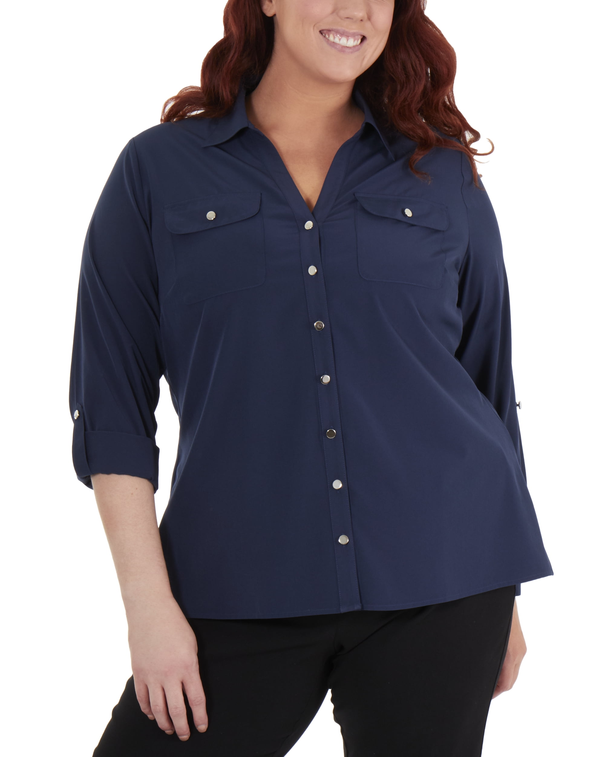 plus size blouses at walmart