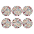 thumbnail image 2 of Disketp Trendy Floral Design Funny Coasters,6 Pcs Leather Coasters With Holder, Perfect Housewarming Hostess Gifts,Protect Furniture From Water Marks Scratch And Damage, 2 of 9