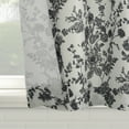 thumbnail image 3 of No. 918 Elara 2-Pack Tonal Botanical Semi-Sheer Rod Pocket Kitchen Curtains, 54"W X 36"L, 3 of 8