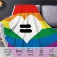thumbnail image 3 of Kainsy Paready Rainbow Blanket Gay Pride Soft Fleece Throw Blankets Lightweight Pride LGBT Blanket for Couch Sofa Indoors Outdoors Party Decor-50x60in(50"x60"), 3 of 7