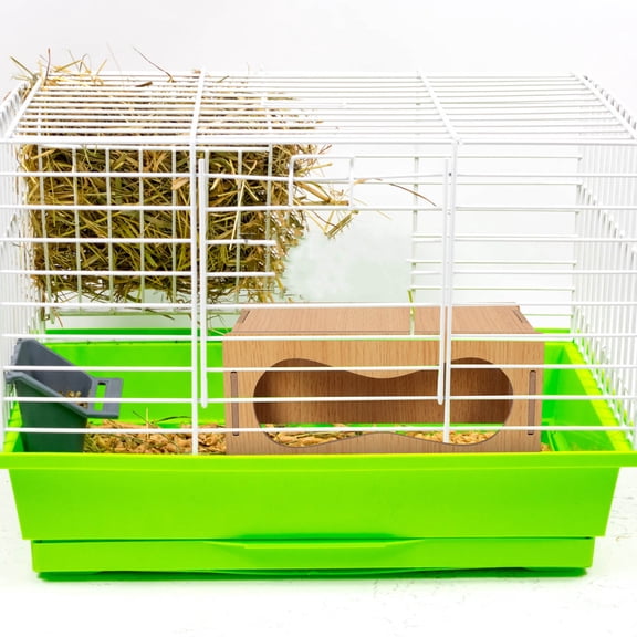 Luxshiny Wooden Small Animal Hideout for Guinea Pigs and Pets, Multipurpose Cozy Shelter with Sturdy Construction