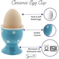 thumbnail image 3 of Servette Home Egg Cup Polka Dot Soft Boiled Egg Holder - Set of 2 (Blue), 3 of 6