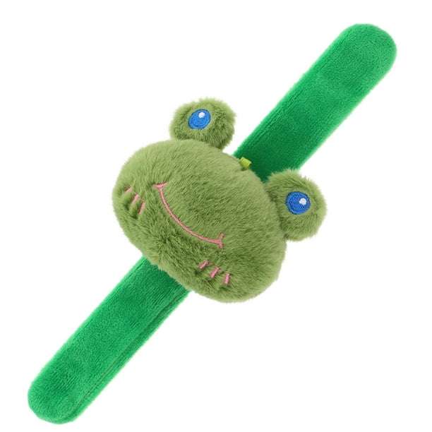 Monedero con pulsera de animal, adorable pulsera de rana con peluche, linda pulsera con broche, billetera para niños, accesorio funcional y divertido