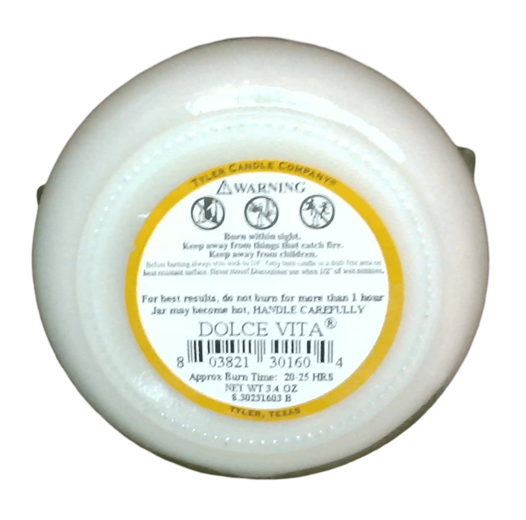 (2 pack) Tyler Candle Company - Dolce Vita - 3.4oz jar candle - with Tyler matches