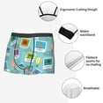 thumbnail image 5 of Kdxio Men's Boxer Briefs with World Travel1 Print - Comfortable and Breathable Underwear for Everyday Wear, 5 of 7