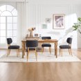 thumbnail image 2 of Jiayuan Song Mid-Century Fabric Solid Print Dining Side Chairs, Gray (Set of 2), 2 of 10