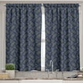 thumbnail image 2 of Ambesonne Floral Valance & Curtain, Droplet Motif, 55"x24", Dark Blue Green, 2 of 6