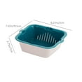 thumbnail image 2 of PuSpu 21x19.5x7cm Blue Plastic Kitchen Drainer Basket 1Pcs Food-Safe Space-Saving Organizer for Vegetables Pasta Prep Home, 2 of 7