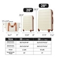 thumbnail image 5 of Hardshell Luggage Sets 2Pcs + Bag Spinner Suitcase with TSA Lock Lightweight 20" + 28", 5 of 8